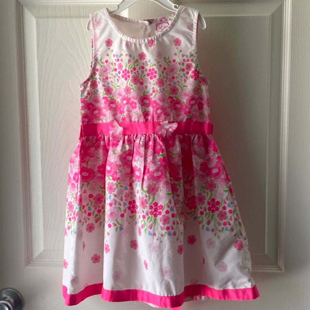 Sugah & Honey Floral Pink Kids Dress Size 6